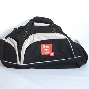 CBC Live Right Now News duffel bag Travel Bag Black Zip Up Canadian Broadcasting